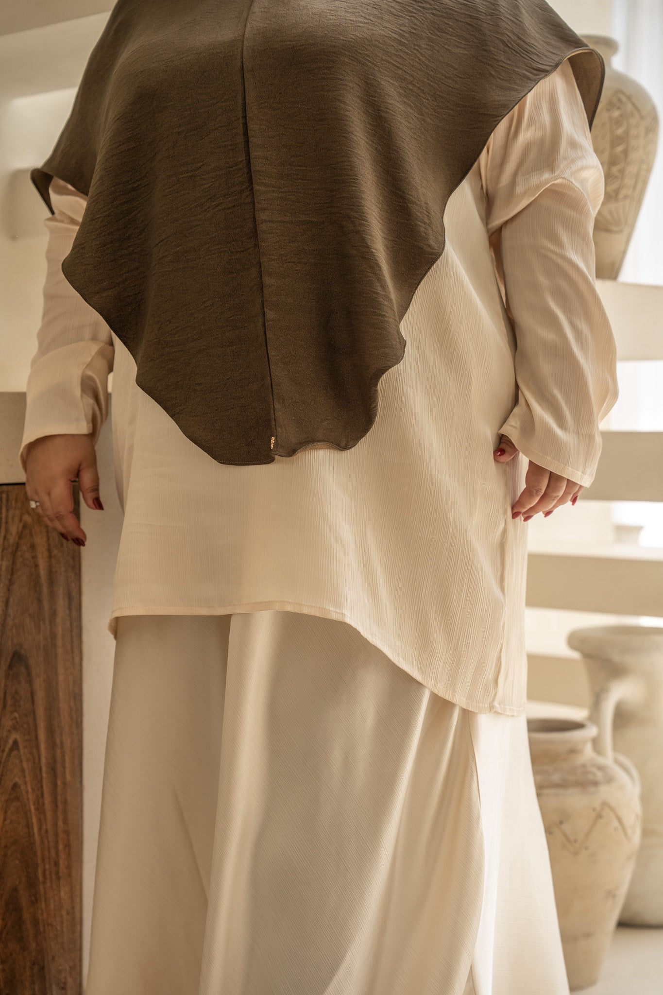 Curve Slim Blouse in Bliss White