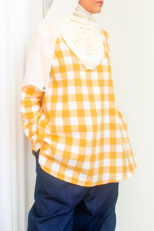 Curve Checkered Wide Top