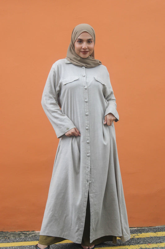 Linen Cardigan Dress