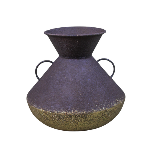 Black Gold Amphora Vase