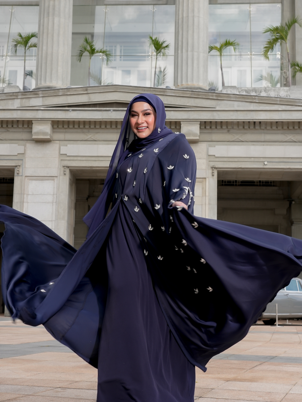 Monarch Muse Cape in Moonlit Luxe