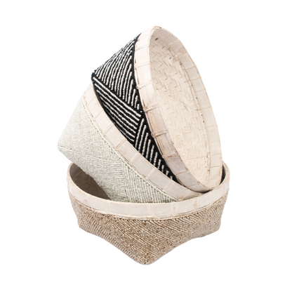 LimeStone Beaded Bowl