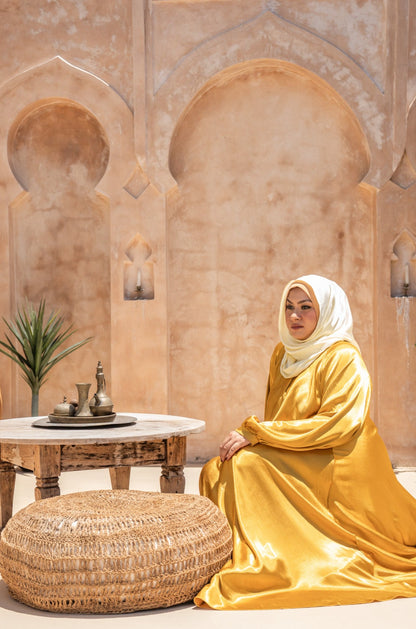 Flowy Maxi Dress in Arabian Gold