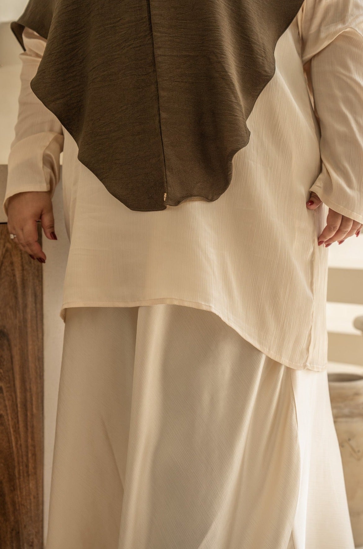 Curve A-Line Skirt in White Bliss