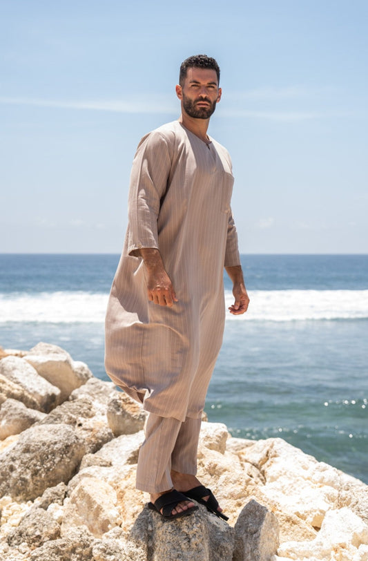 Emir Set in Cashmere Stripe