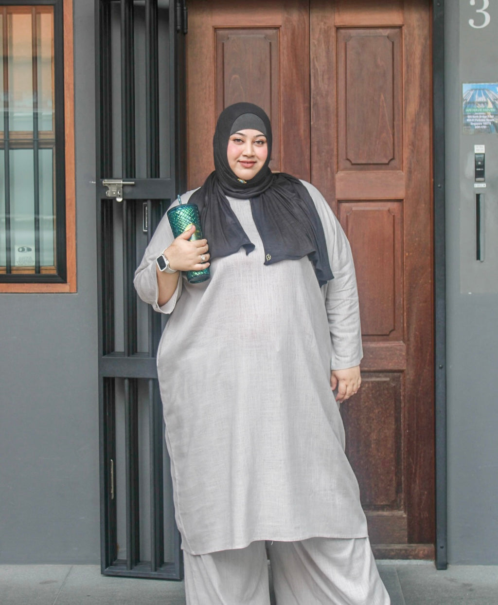 Plus Size Linen Pantsuit