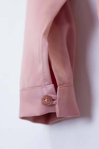 Curve Baju Kurung Top in Pearly Pink