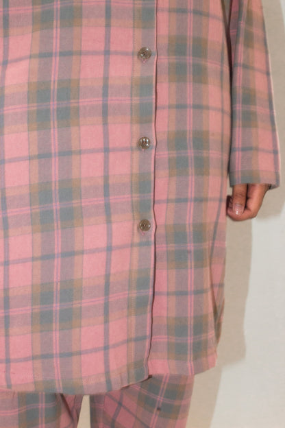 Curve Hippy Pink Long Flannel